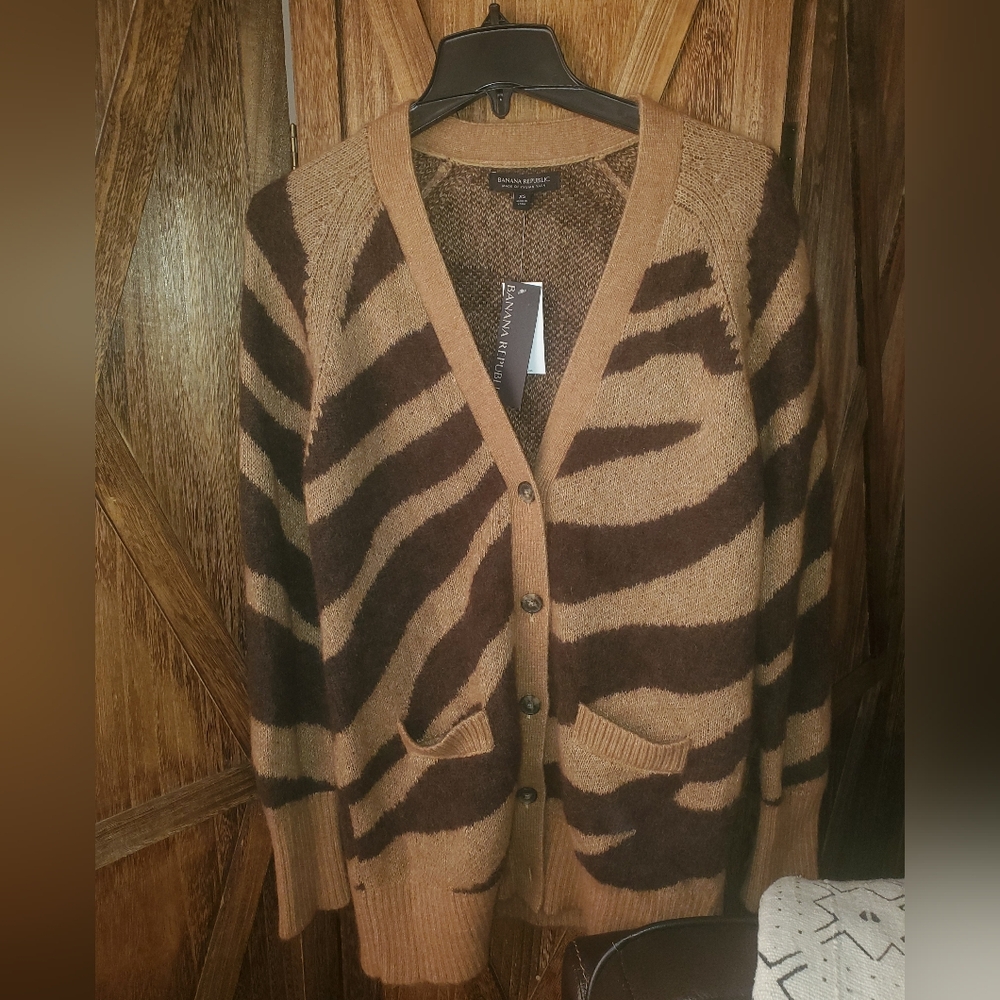 Banana Republic Animal Print Cardigan